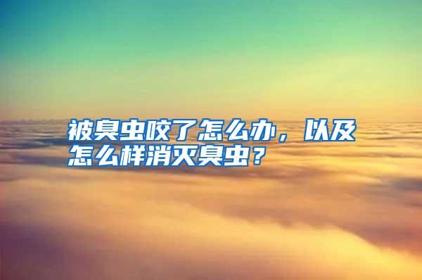 被臭蟲咬了怎么辦，以及怎么樣消滅臭蟲？