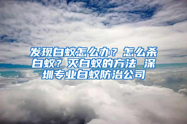 發(fā)現(xiàn)白蟻怎么辦？怎么殺白蟻？滅白蟻的方法 深圳專業(yè)白蟻防治公司