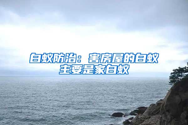 白蟻防治：害房屋的白蟻主要是家白蟻