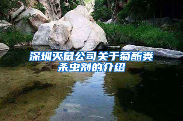 深圳滅鼠公司關(guān)于菊酯類殺蟲劑的介紹