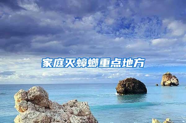 家庭滅蟑螂重點(diǎn)地方