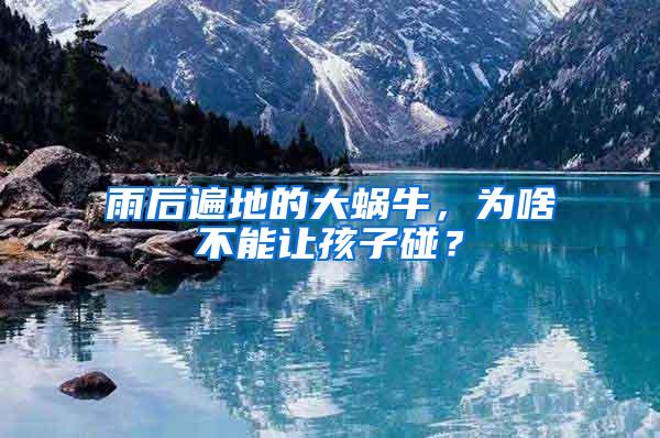 雨后遍地的大蝸牛，為啥不能讓孩子碰？