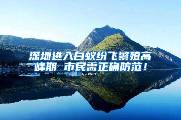 深圳進(jìn)入白蟻紛飛繁殖高峰期 市民需正確防范！