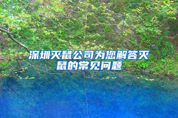 深圳滅鼠公司為您解答滅鼠的常見問題