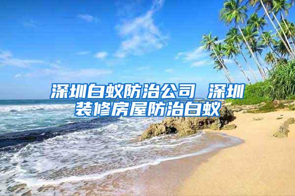 深圳白蟻防治公司 深圳裝修房屋防治白蟻