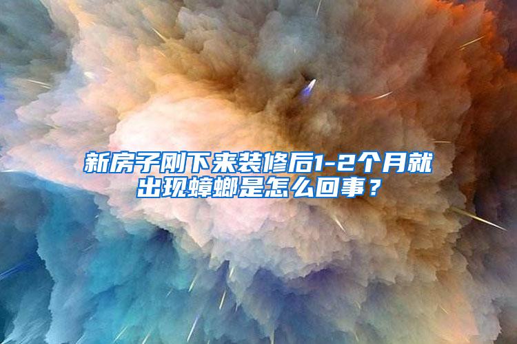 新房子剛下來裝修后1-2個月就出現(xiàn)蟑螂是怎么回事？