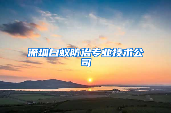 深圳白蟻防治專業(yè)技術(shù)公司